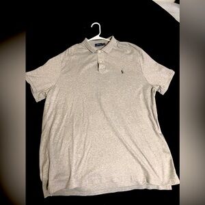 Polo Ralph Lauren Grey XXL Dress Shirt Style, Used Good Condition, Short Sleeve